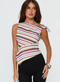 Ambrozia Asymmetrical Top Multi Stripe