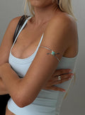 Sascia Arm Cuff Silver / Turquoise