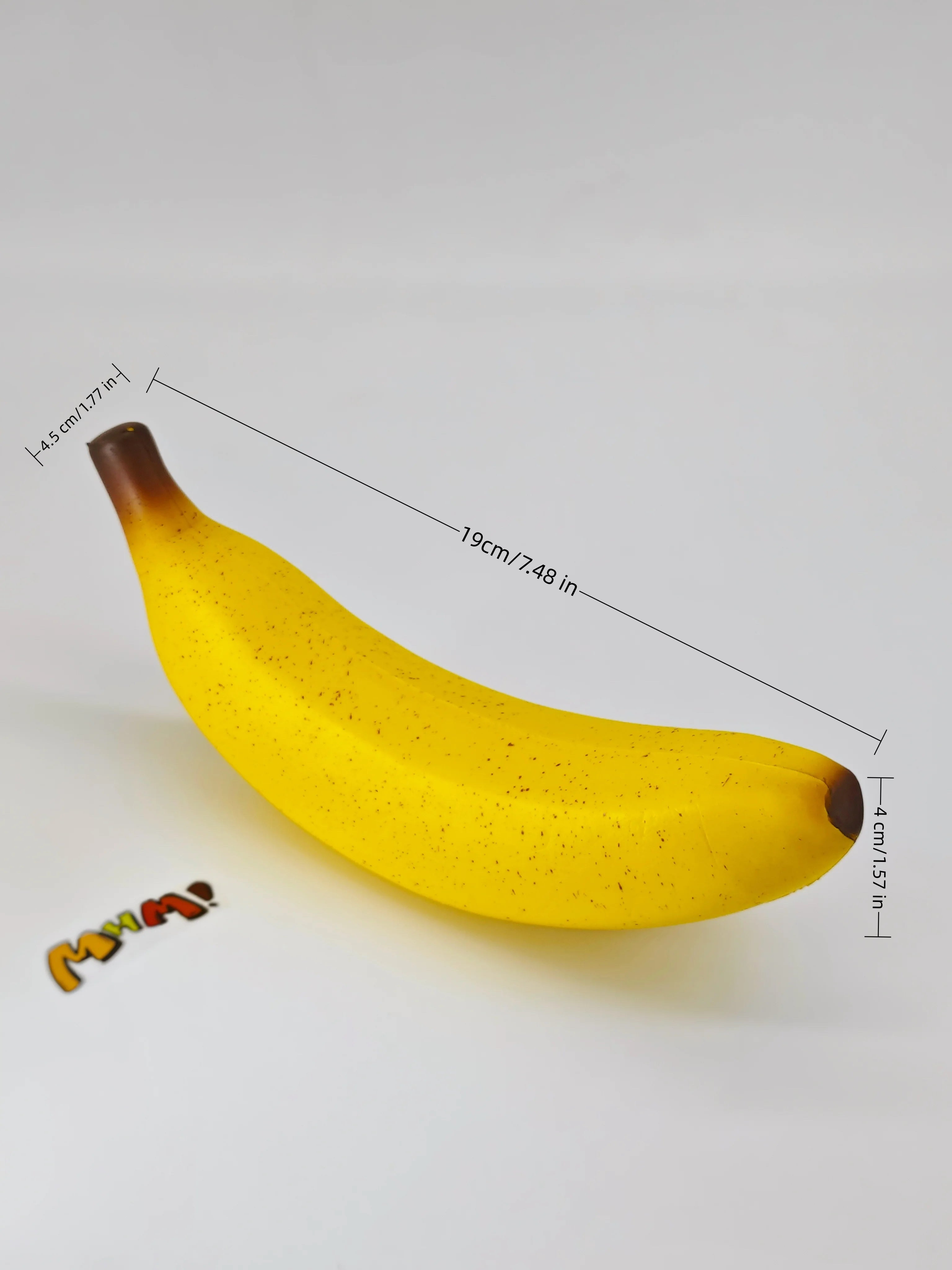 Jumbo Sticky Banana Squishy - Slow Rising Realistic Fruit Toy | Big Yellow Stress Relief Fidget