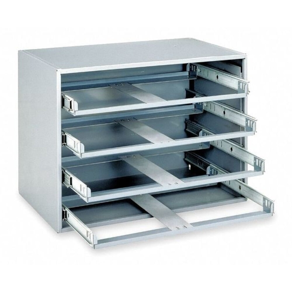 Durham Mfg Gray Compartment Box, 12 In D, 18 In W, 3 In H 119-95-D936