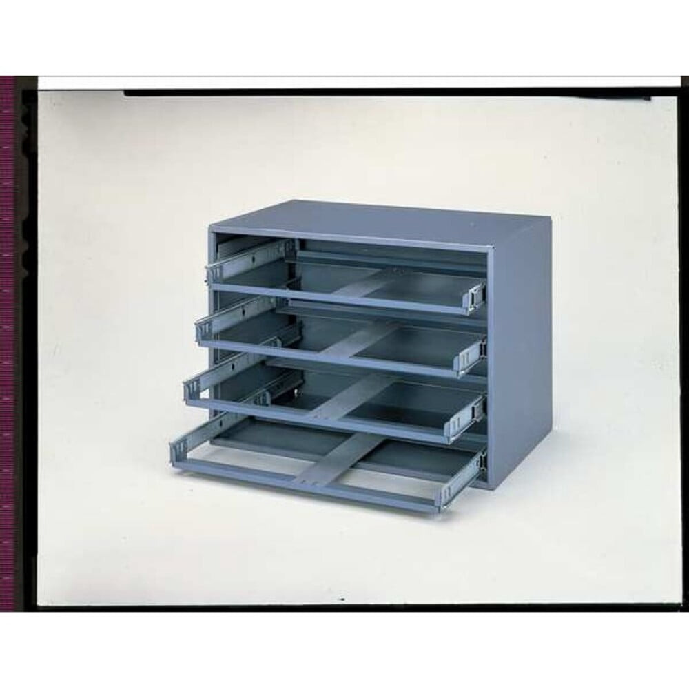 Durham Mfg Gray Compartment Box, 12 In D, 18 In W, 3 In H 119-95-D936