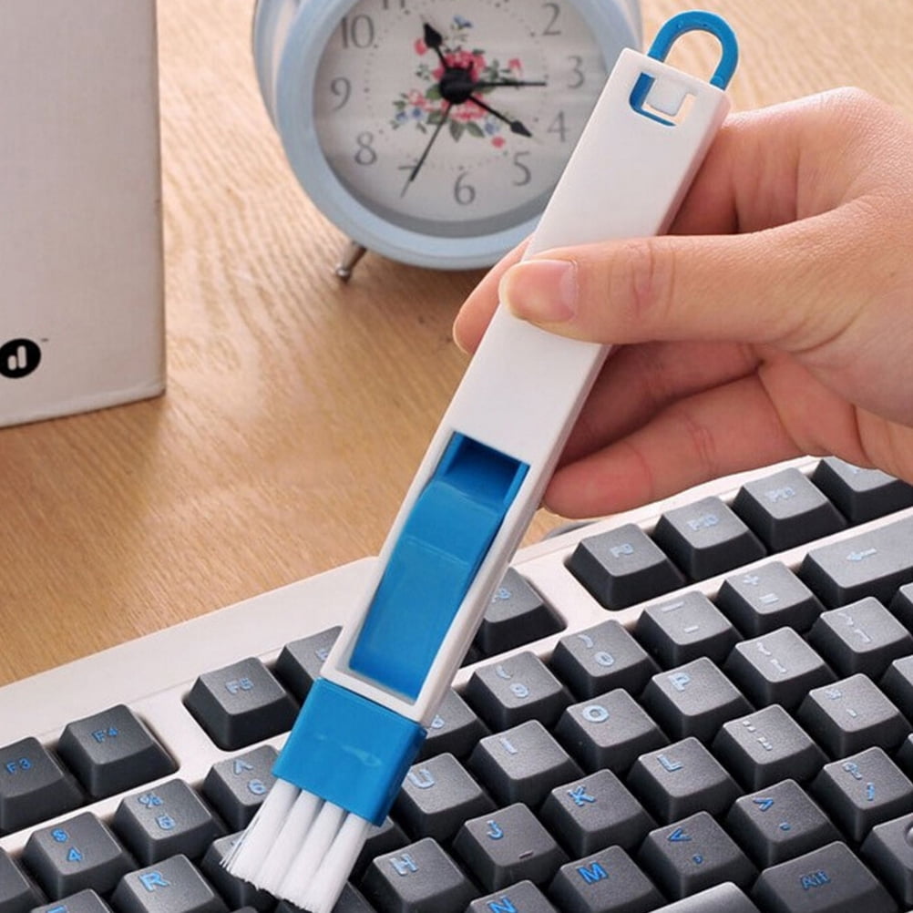 Small Brush and Dustpan 2 in 1 Multipurpose Window Door Groove Corner Keyboard Detachable Brush Cleaning Tool ( )