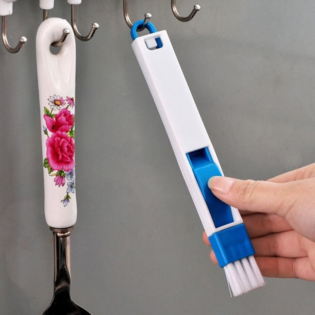 Small Brush and Dustpan 2 in 1 Multipurpose Window Door Groove Corner Keyboard Detachable Brush Cleaning Tool ( )
