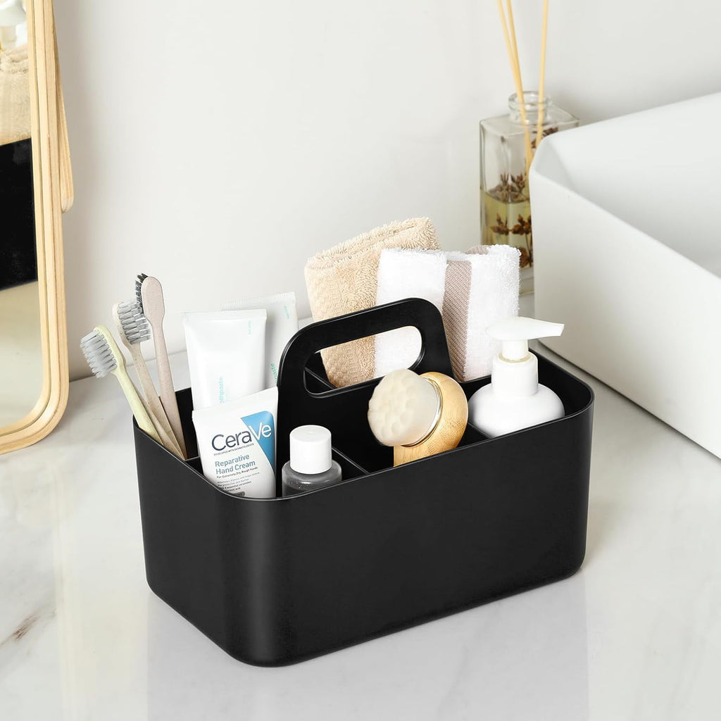 Ahot Multiuse Caddy Organizer with Handle - Stackable Plastic Tote Bin - Art Craft Supplies, Office, Desk, Stationery Pen Holder, Kitchen, Utensil, Makeup, Bathroom, Shower, Cleaning, Dorm Organizer