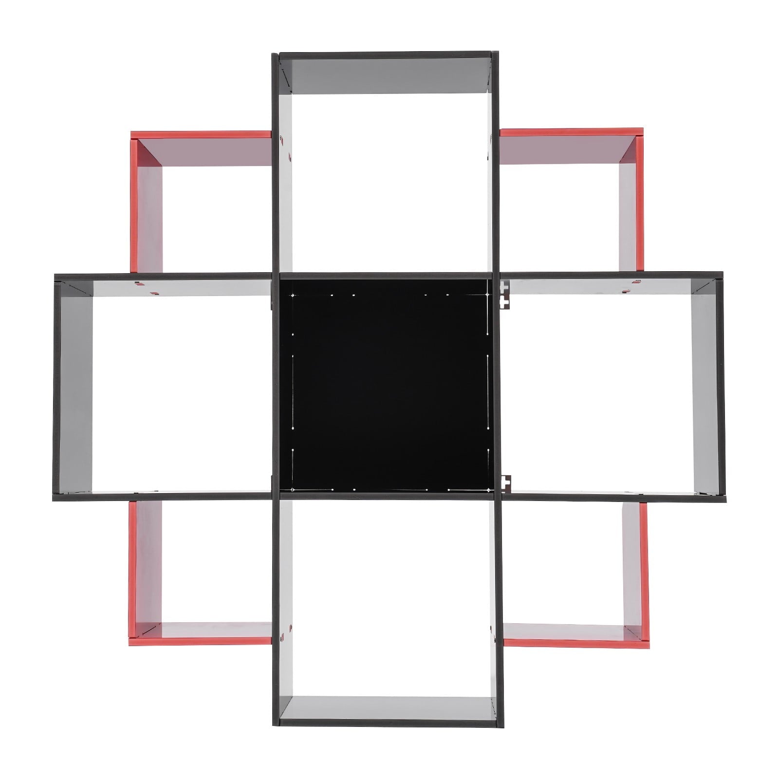 3-Tier Bookcase Wall Mounted Book Shelf Modern Floating Shelf Bookcase with 9 Compartments, Floating Cube Shelves, for Study, Office, Kitchen, Bedroom, and Living Room (White)
