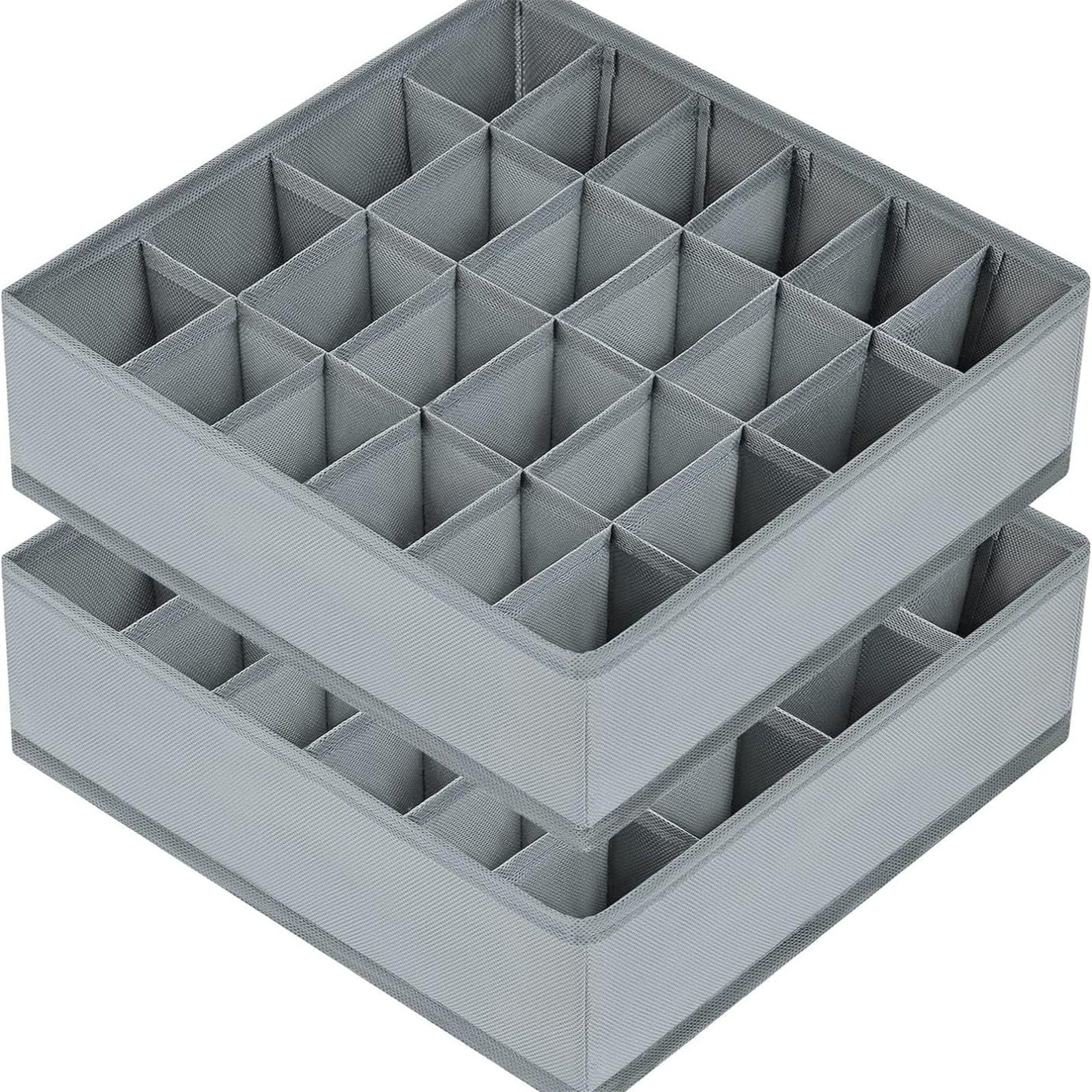 None Sock Drawer Organizer, 24 Cell Closet Organizers and Storage Organizer Sock Holders Organizers, Underwear Storage Boxes, Storage Organizer Sock Holders Organizers for Storing Socks, Ties, Belts