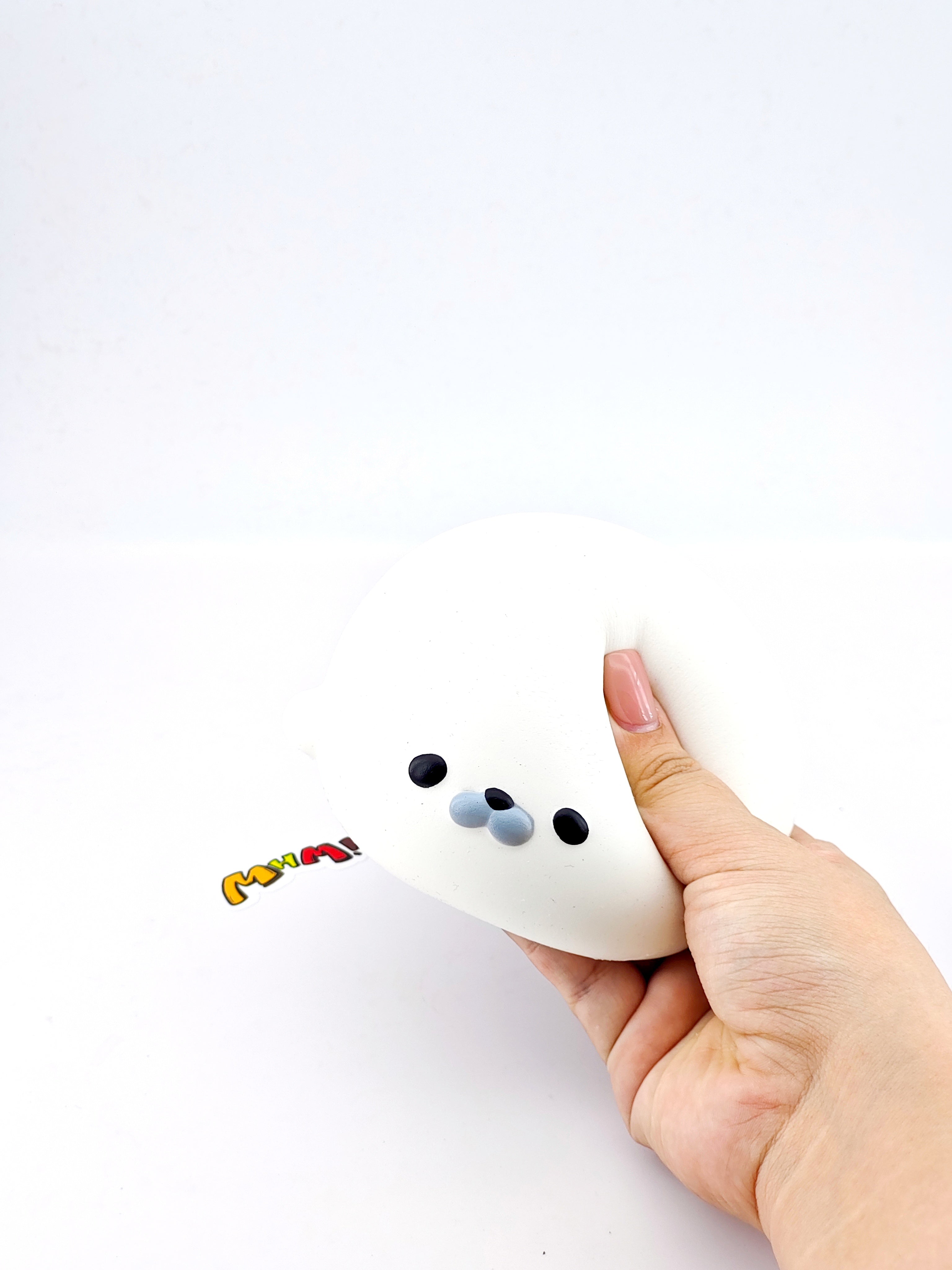 MHM Slow-Rebound Toy Series: Seal Dumpling — Super soft and perfect for little hands. These soft, bouncy rubber toys are ideal for children; they make great gifts for birthdays and holidays, as well as excellent stress-relief toys.