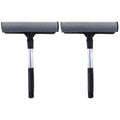 2 pcs  Double-sided Glass Wiper Multi-purpose Glass Squeegee Retractable Glass Wiper Aluminum Alloy Rubber Window Cleaner Glass Cleaning Brush