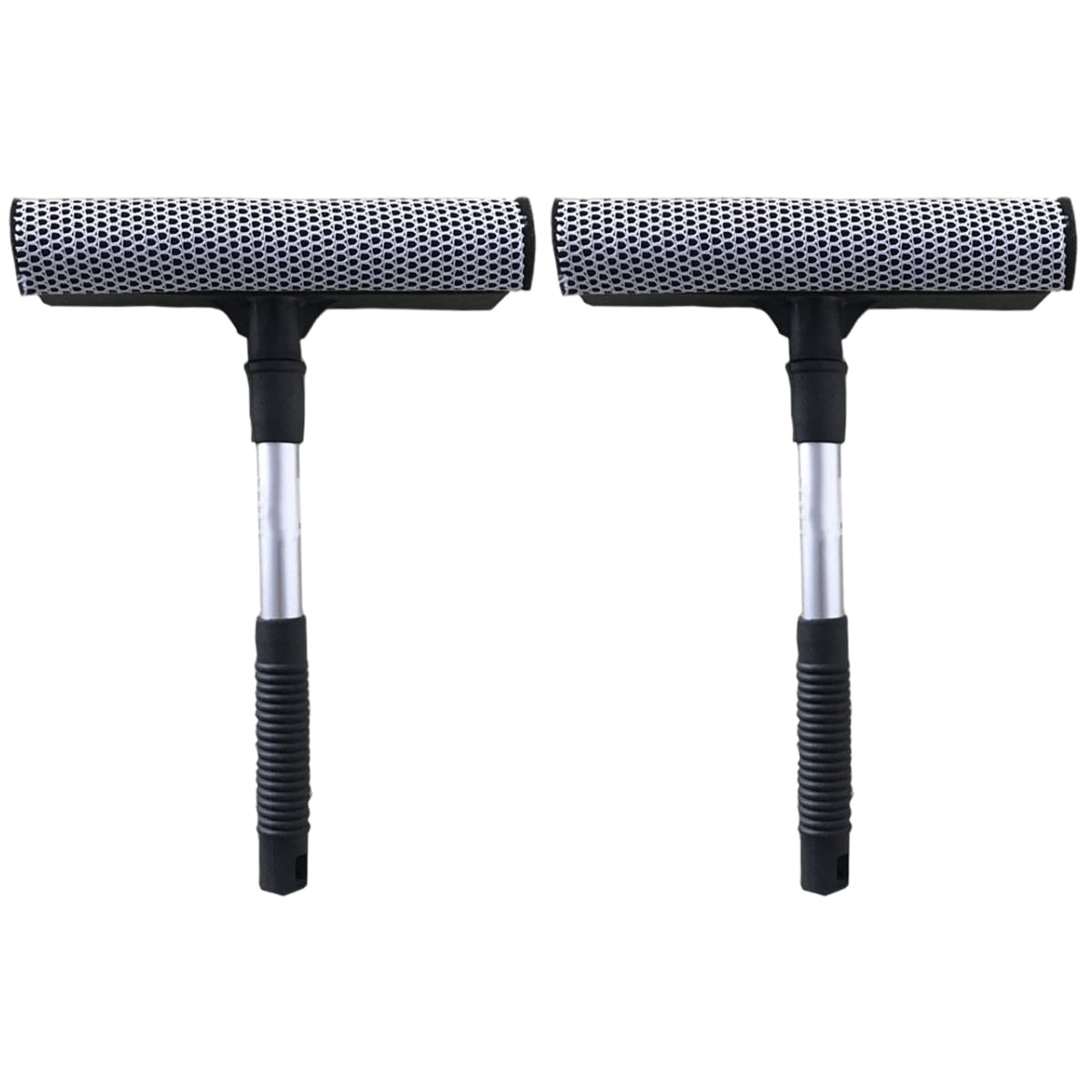 2 pcs  Double-sided Glass Wiper Multi-purpose Glass Squeegee Retractable Glass Wiper Aluminum Alloy Rubber Window Cleaner Glass Cleaning Brush