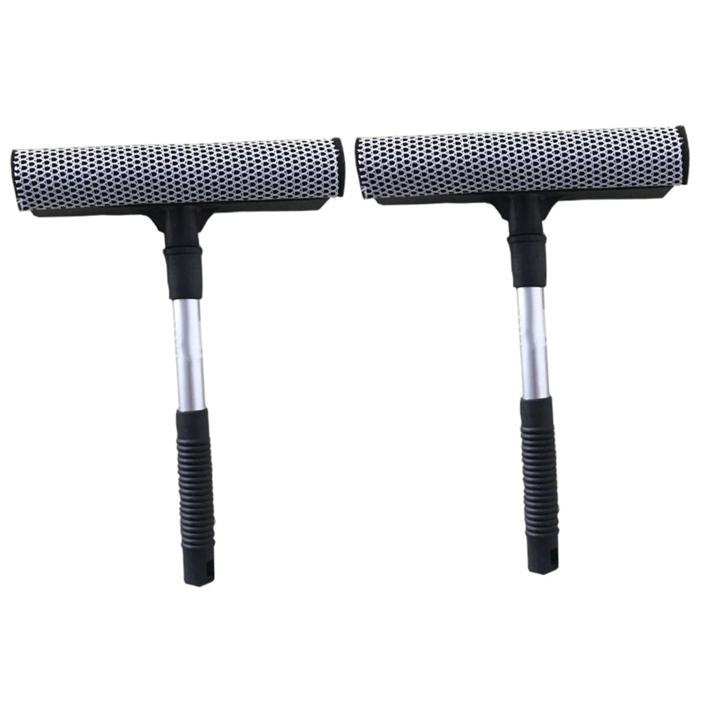 2 pcs  Double-sided Glass Wiper Multi-purpose Glass Squeegee Retractable Glass Wiper Aluminum Alloy Rubber Window Cleaner Glass Cleaning Brush