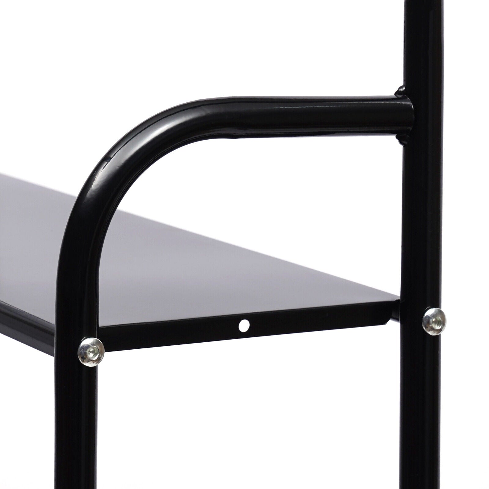 4-Tier Over The Toilet Storage Rack, Freestanding Bathroom Over Toilet Shelf Organizer Rack 63.2in Black