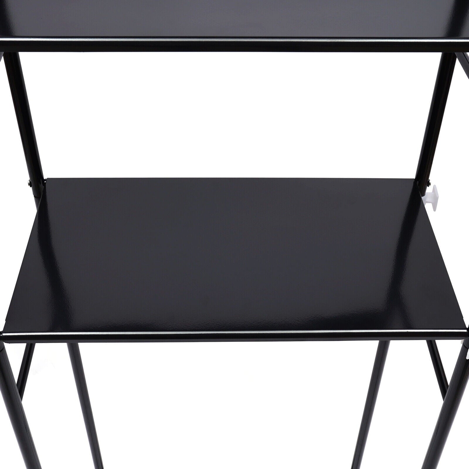 4-Tier Over The Toilet Storage Rack, Freestanding Bathroom Over Toilet Shelf Organizer Rack 63.2in Black