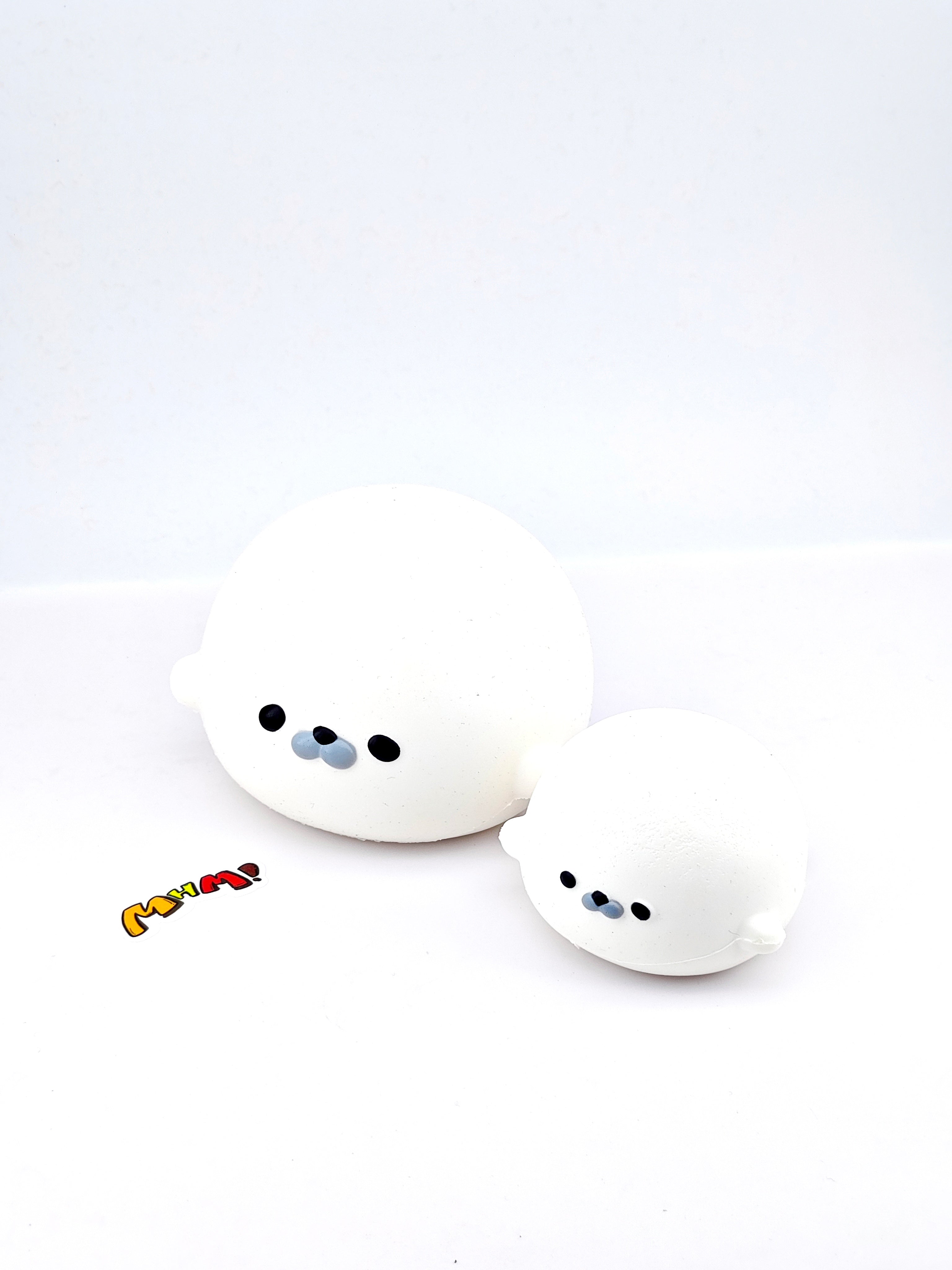 MHM Slow-Rebound Toy Series: Seal Dumpling — Super soft and perfect for little hands. These soft, bouncy rubber toys are ideal for children; they make great gifts for birthdays and holidays, as well as excellent stress-relief toys.