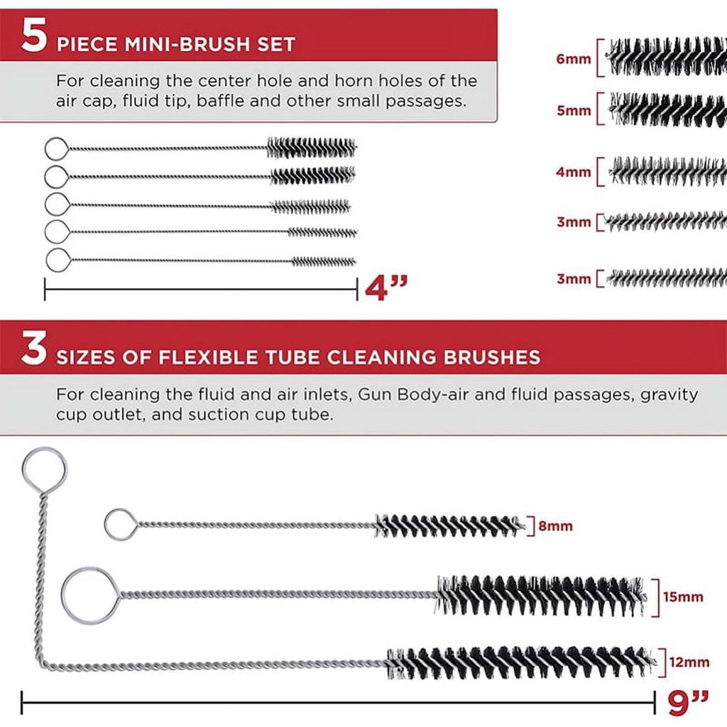 23PCS Professional Sprayer Cleaning Brush Cleaning Kit Cleaning Tool Paint Brush Cleaning Oil