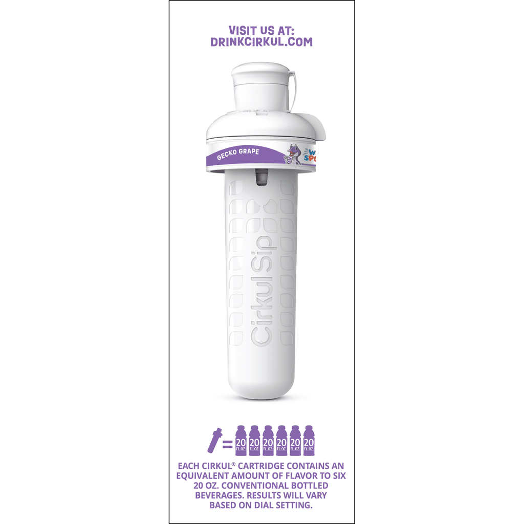 (2 pack)   Gecko Grape Flavor Cartridge, Drink Mix, 1-Pack