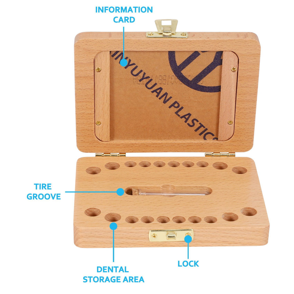 Tooth Keepsake Box, Baby Teeth Box Milk Teeth Save Organizer Kit, Tooth with Memory Storage