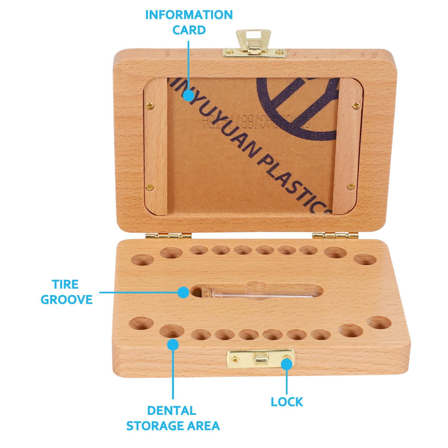 Tooth Keepsake Box, Baby Teeth Box Milk Teeth Save Organizer Kit, Tooth with Memory Storage