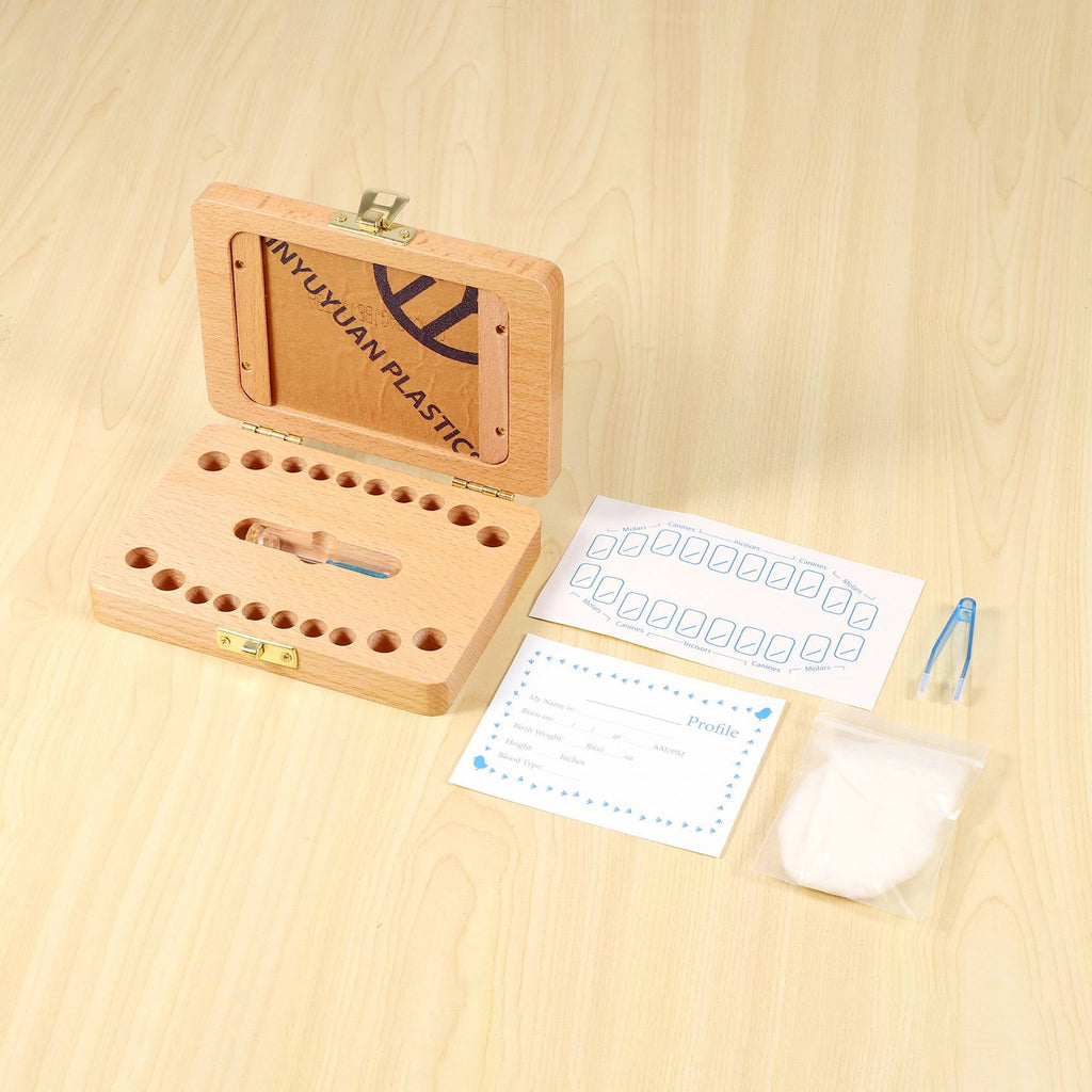 Tooth Keepsake Box, Baby Teeth Box Milk Teeth Save Organizer Kit, Tooth with Memory Storage