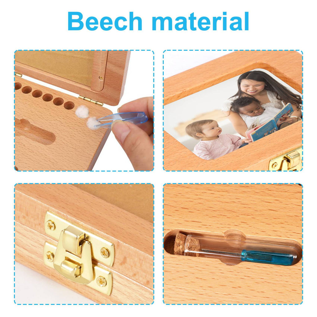 Tooth Keepsake Box, Baby Teeth Box Milk Teeth Save Organizer Kit, Tooth with Memory Storage