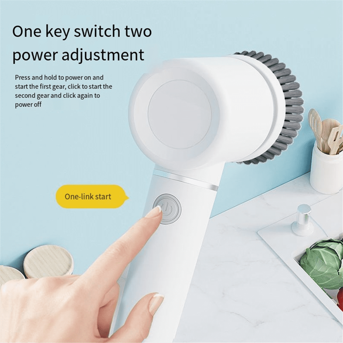 Electric Mini Cleaning Brush, Battery Tool Brush, Wall Tile Floor Kitchen Multi-Functional Cleaning Brush