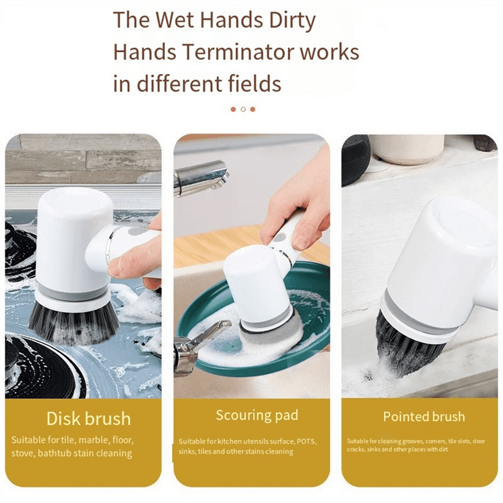Electric Mini Cleaning Brush, Battery Tool Brush, Wall Tile Floor Kitchen Multi-Functional Cleaning Brush