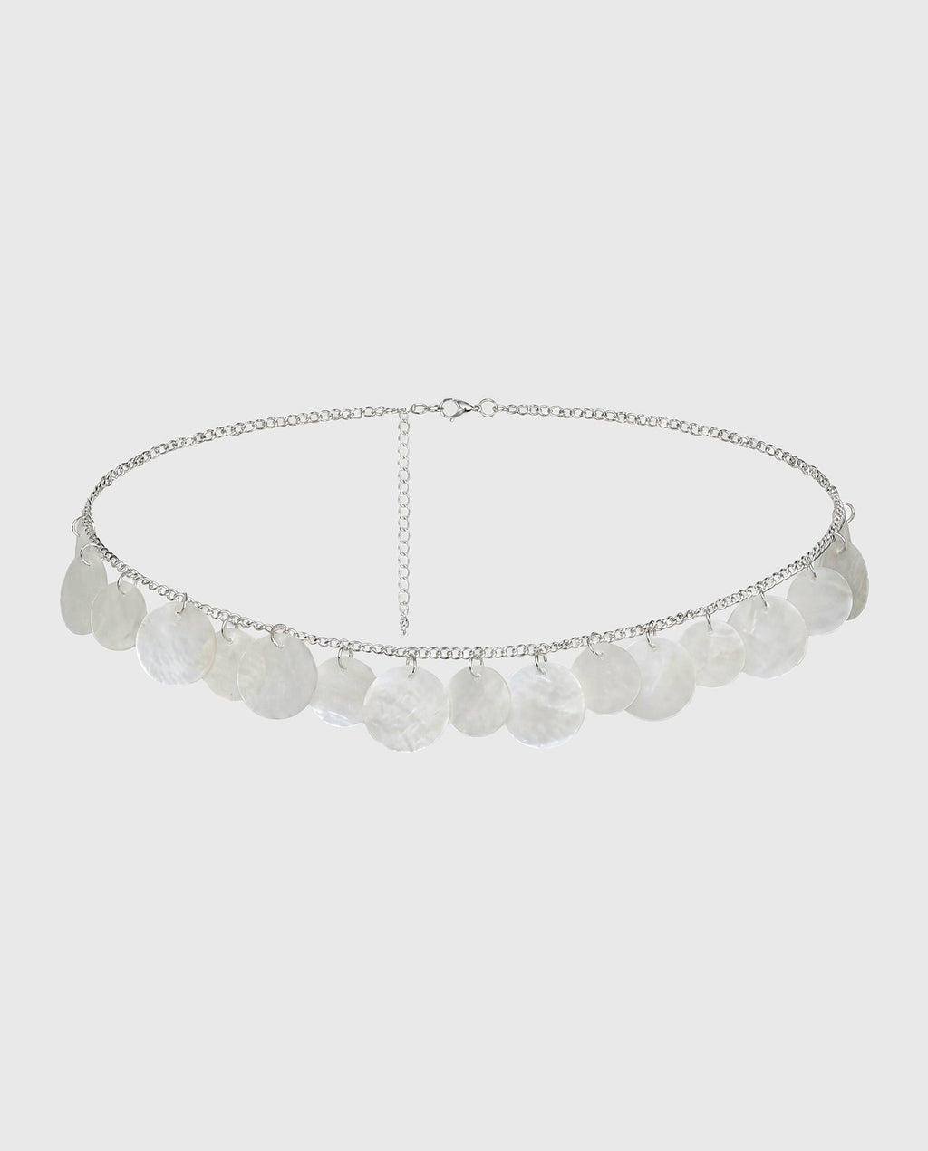 Chasing Sunsets Shell Detail Belt Silver