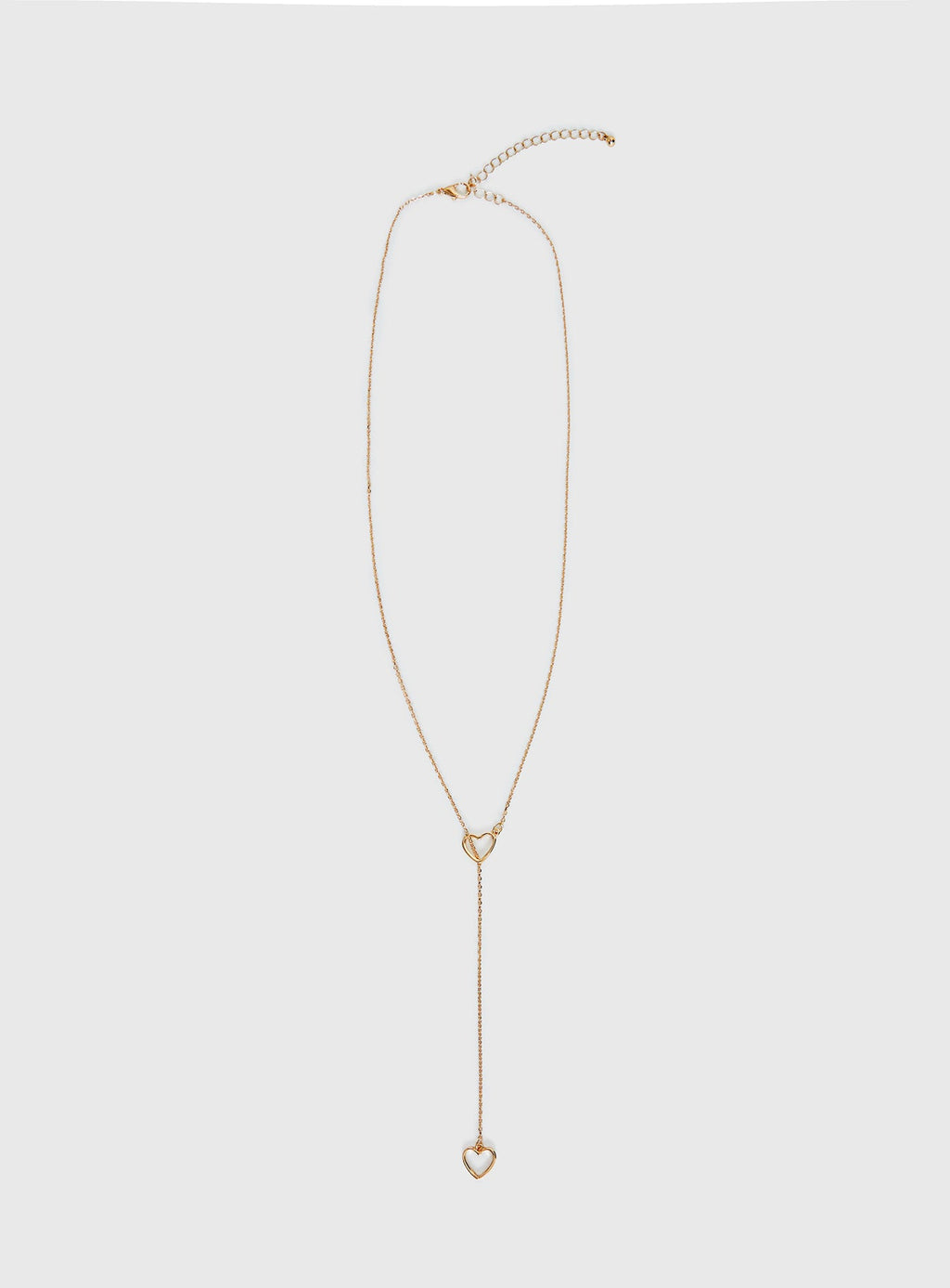 Velvet Chaos Y Heart Necklace Gold