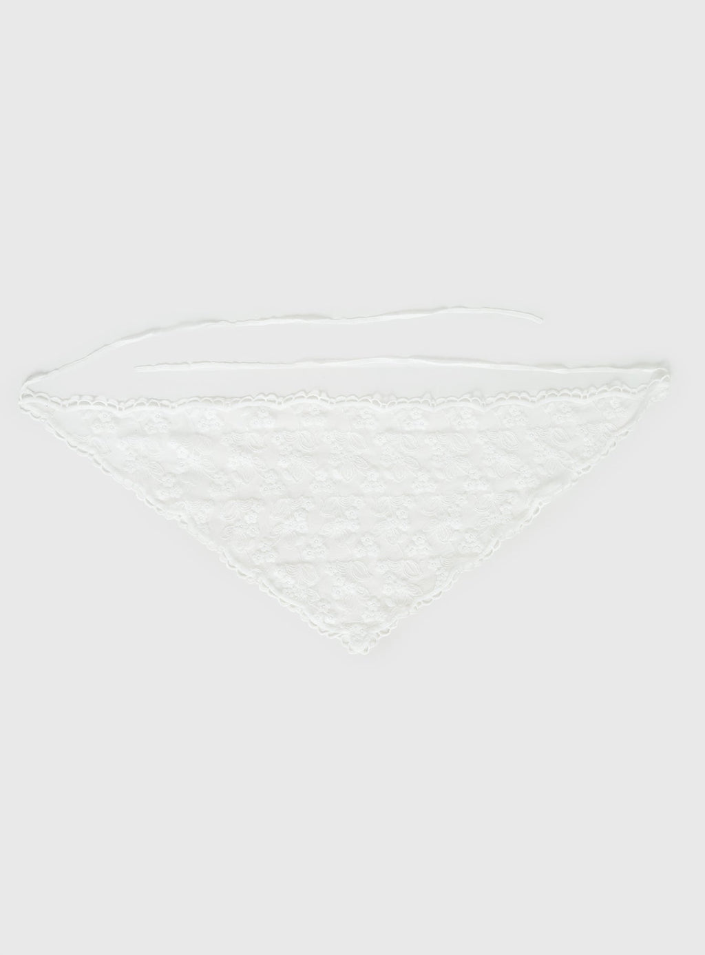 Creme Brulee Lace Hair Scarf White