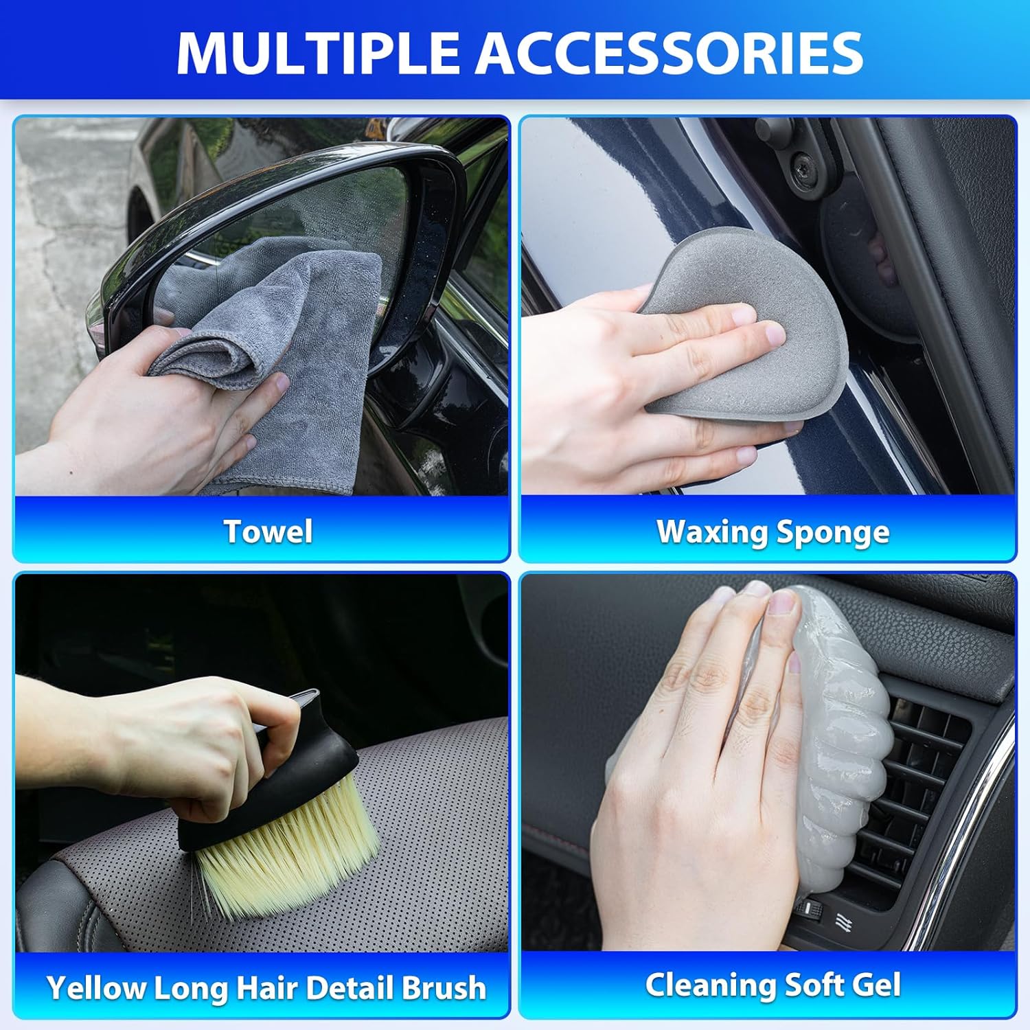 A house of tools Pink Car Duster Interior Kit, Perfect Car Detailing Brush Kit for Cleaning Windows,Windshield,Dashboard and Air Vents Suitable for All Cars
