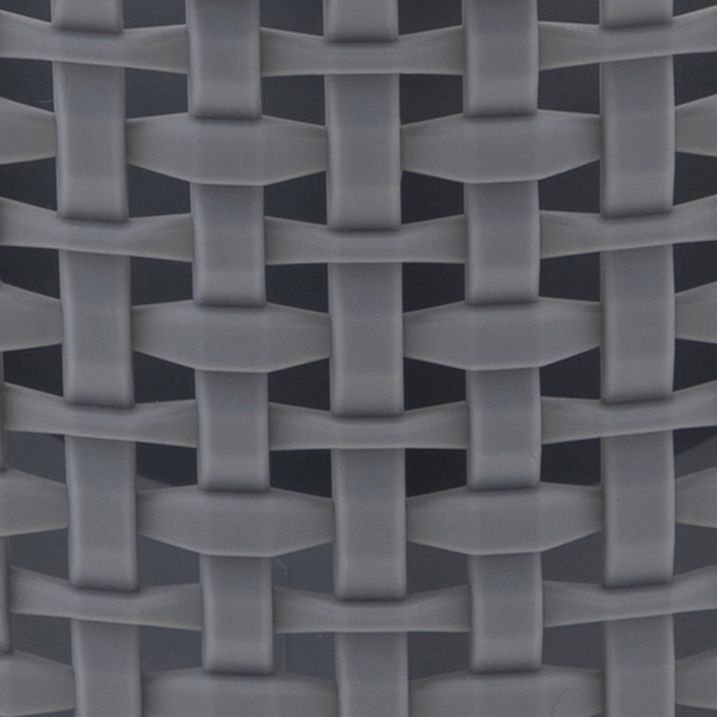 Thinkspace Brand Extra Large Weave Rotating Beaty Organizer, Gray.  6 Large Compartments to keep all of your Makeup and Cosmetics Organized.