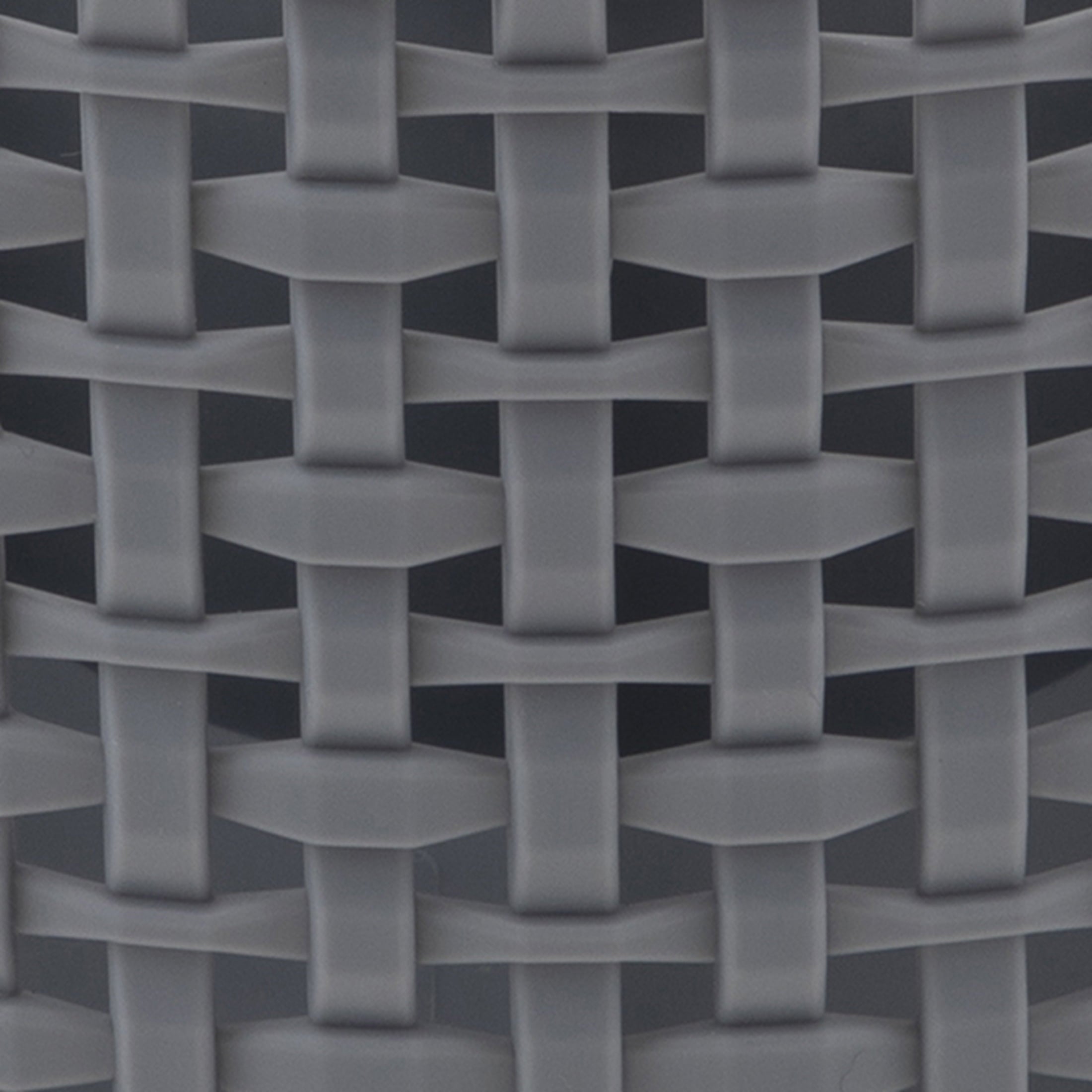 Thinkspace Brand Extra Large Weave Rotating Beaty Organizer, Gray.  6 Large Compartments to keep all of your Makeup and Cosmetics Organized.