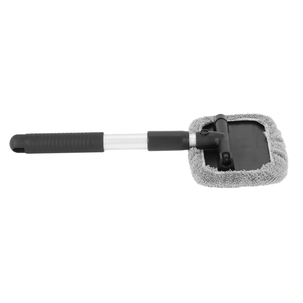 2X Car Window Cleaner Brush,Windshield Glass Cleaning Tool Extendable Aluminum Handle with 8Pcs Microfiber Covers
