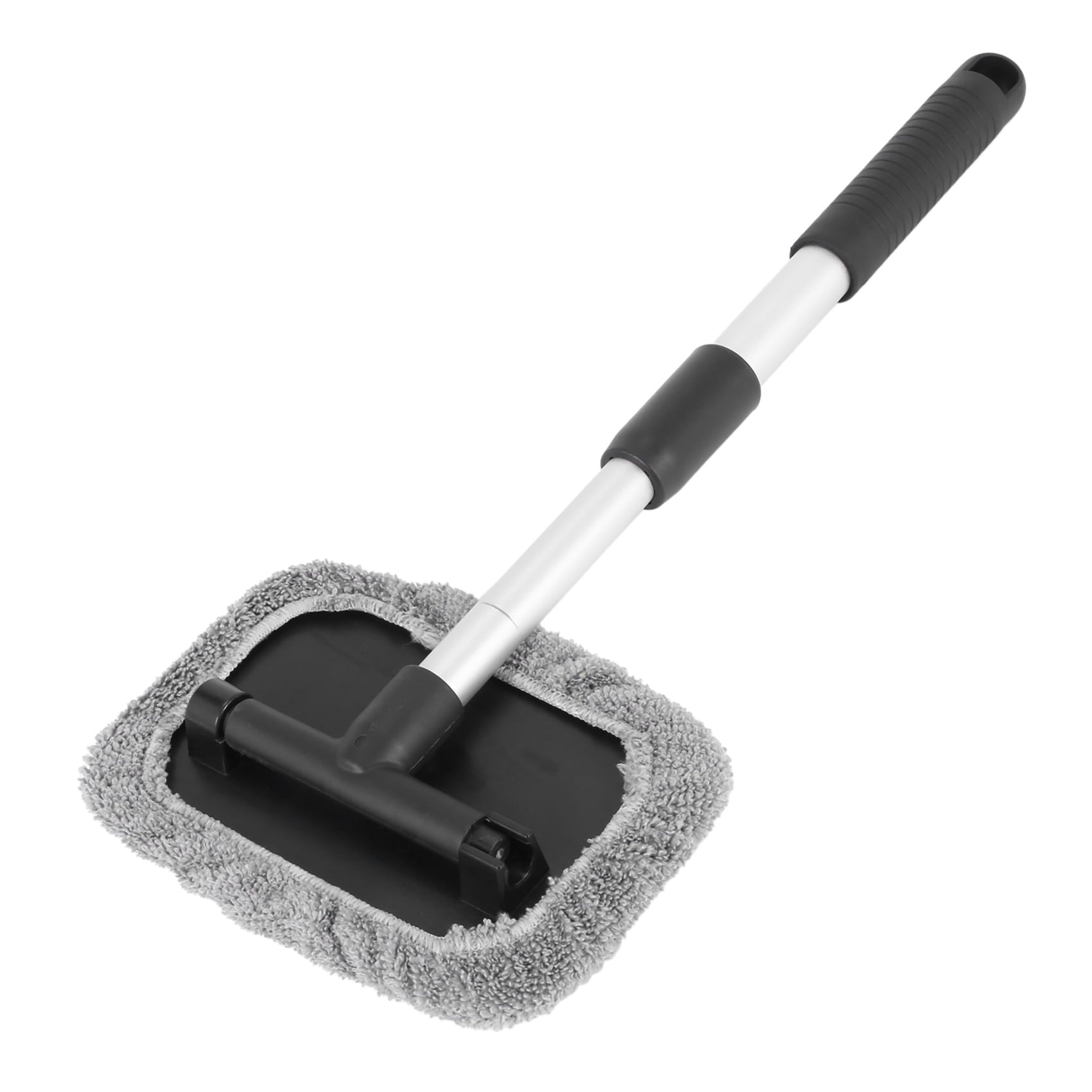 2X Car Window Cleaner Brush,Windshield Glass Cleaning Tool Extendable Aluminum Handle with 8Pcs Microfiber Covers