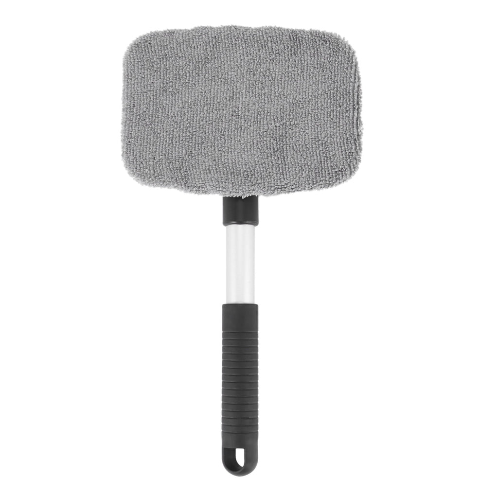2X Car Window Cleaner Brush,Windshield Glass Cleaning Tool Extendable Aluminum Handle with 8Pcs Microfiber Covers