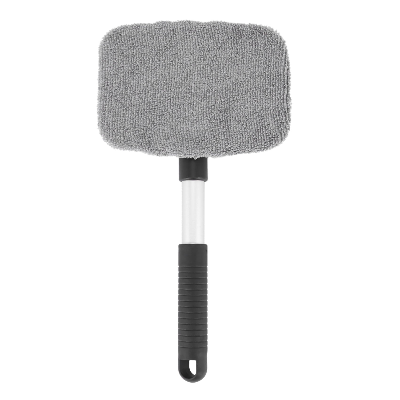 2X Car Window Cleaner Brush,Windshield Glass Cleaning Tool Extendable Aluminum Handle with 8Pcs Microfiber Covers