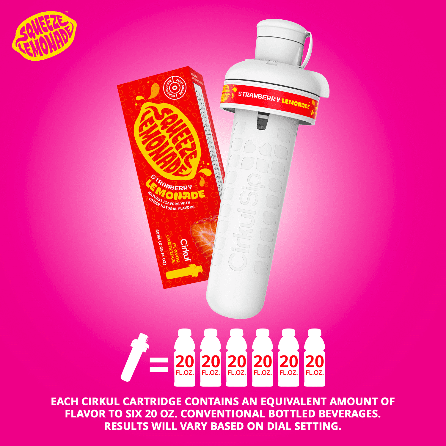 (2 pack)   Strawberry Lemonade Flavor Cartridge, Drink Mix, 1-Pack
