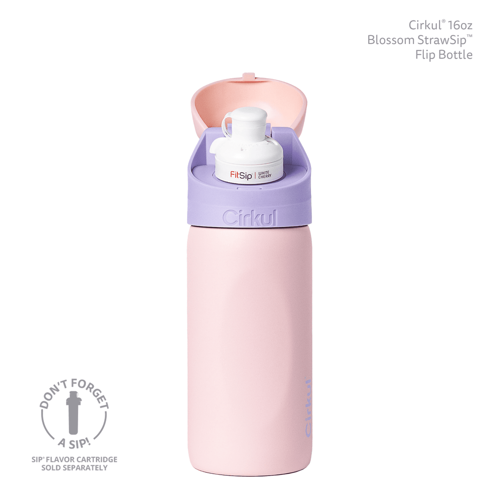16oz StrawSip Flip Bottle, Blossom (Pink)