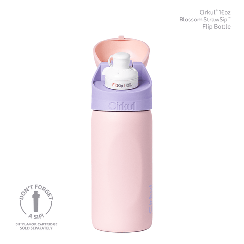 16oz StrawSip Flip Bottle, Blossom (Pink)