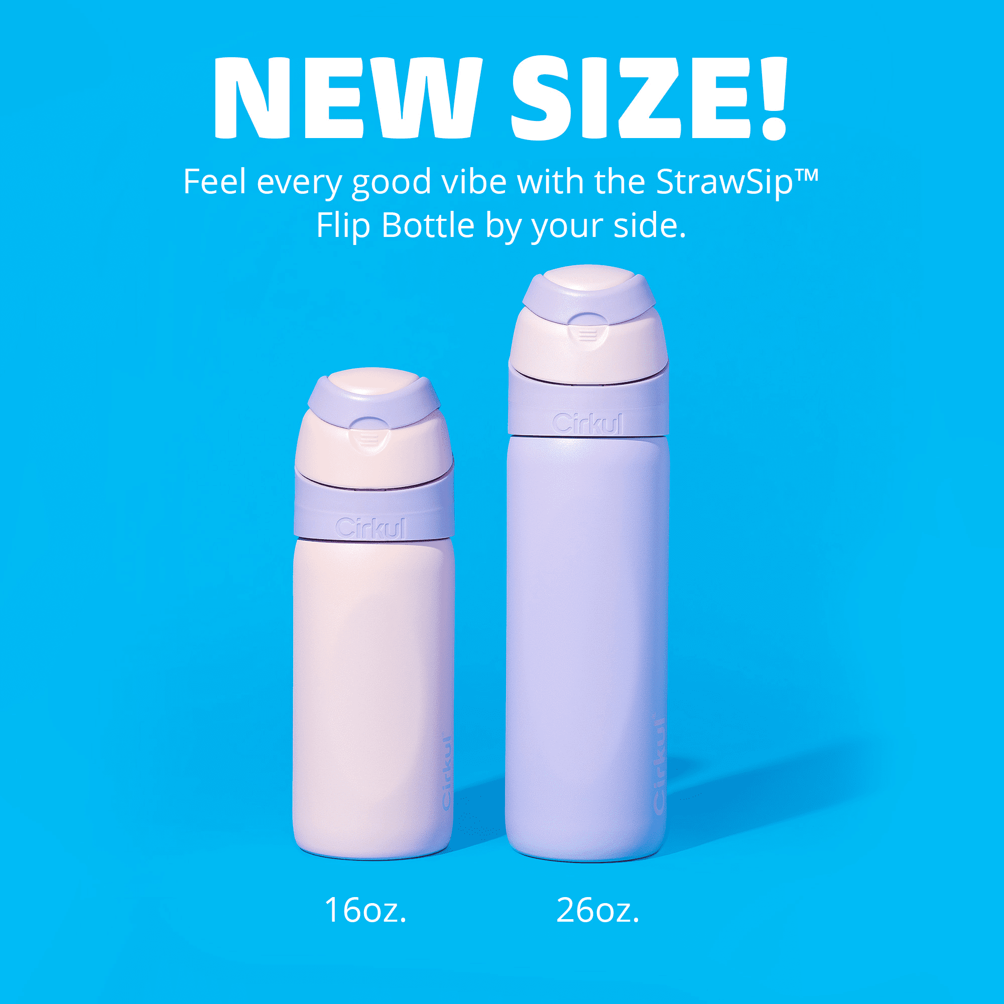 16oz StrawSip Flip Bottle, Blossom (Pink)
