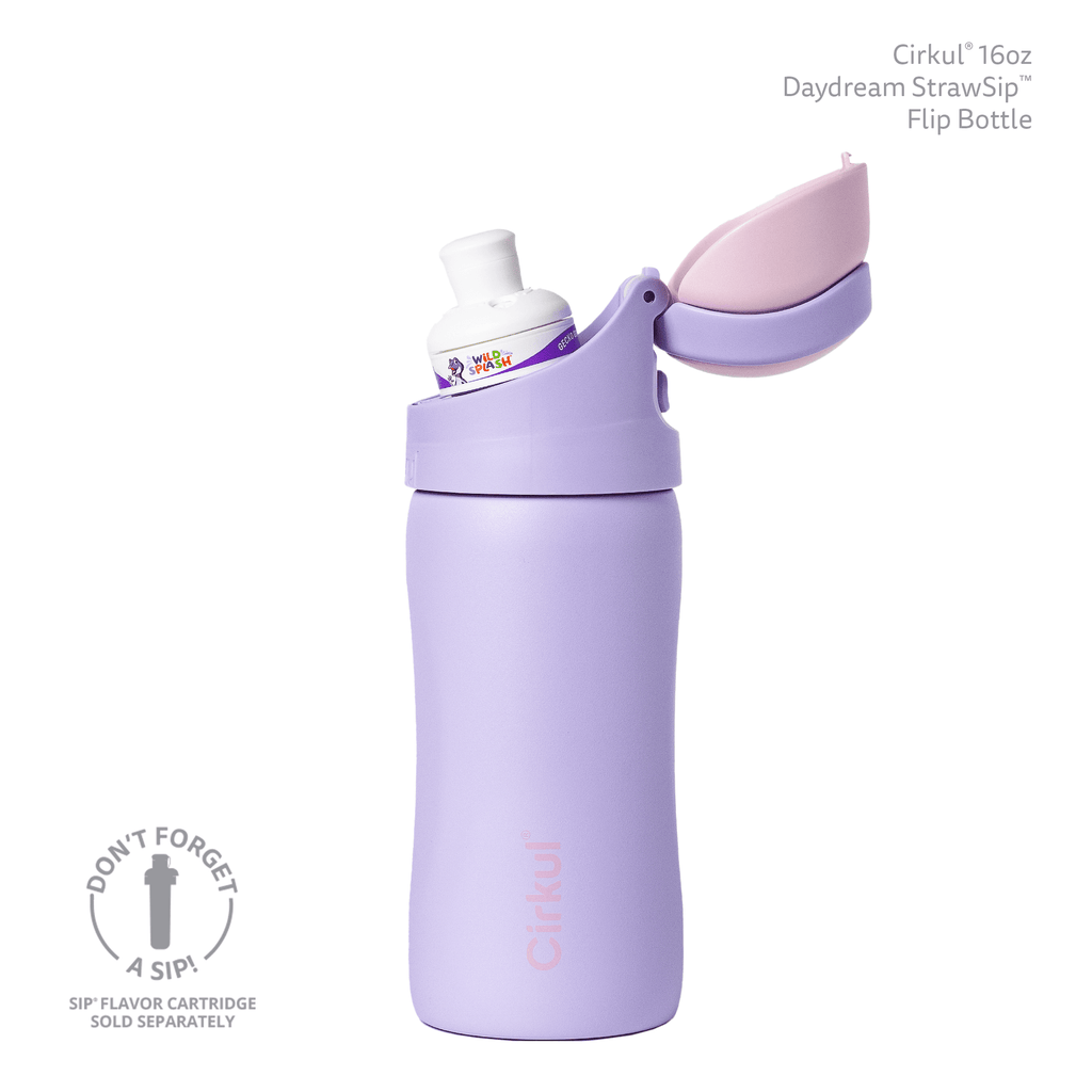 16oz StrawSip Flip Bottle, Blossom (Pink)