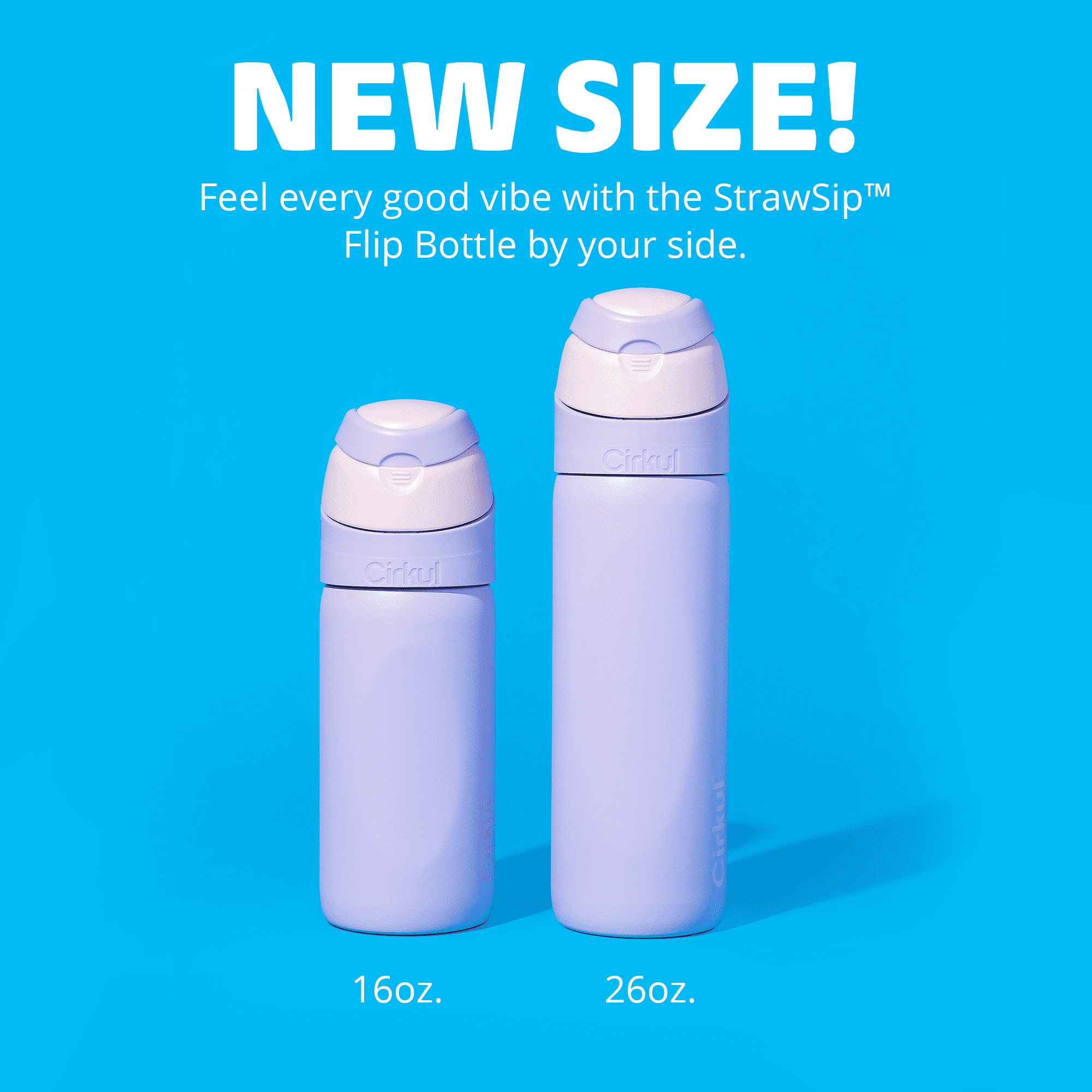 16oz StrawSip Flip Bottle, Blossom (Pink)