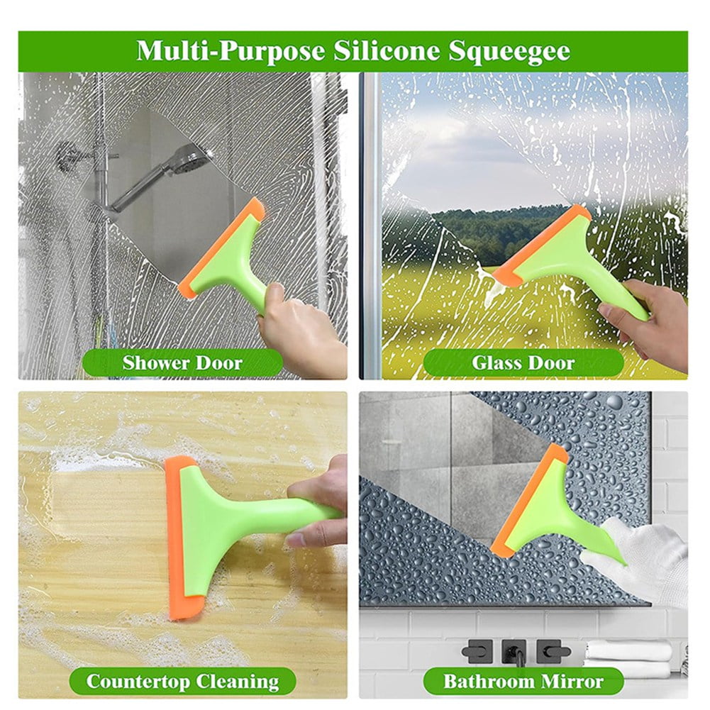 Flexible Squeegee Window Shower Squeegee,Black