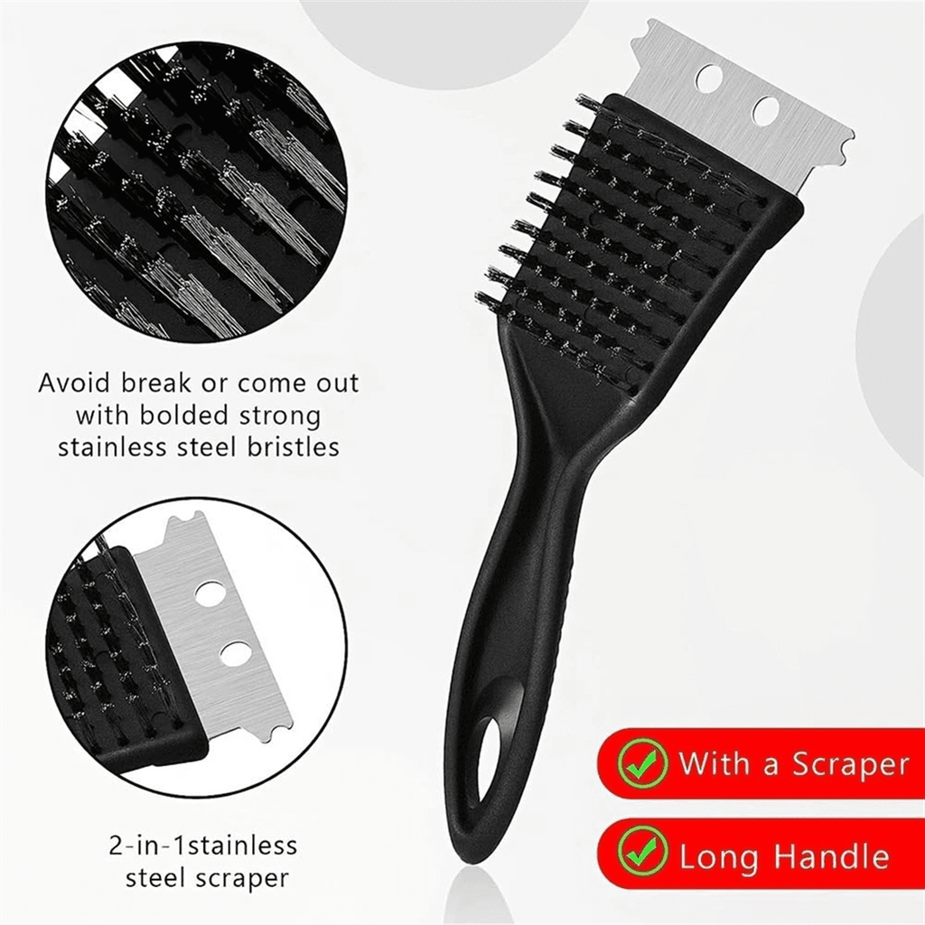 Clean Barbecue Brush Metal Brush Grill Net Brush Grill Wire Brush Cleaning Brush Barbecue Tool