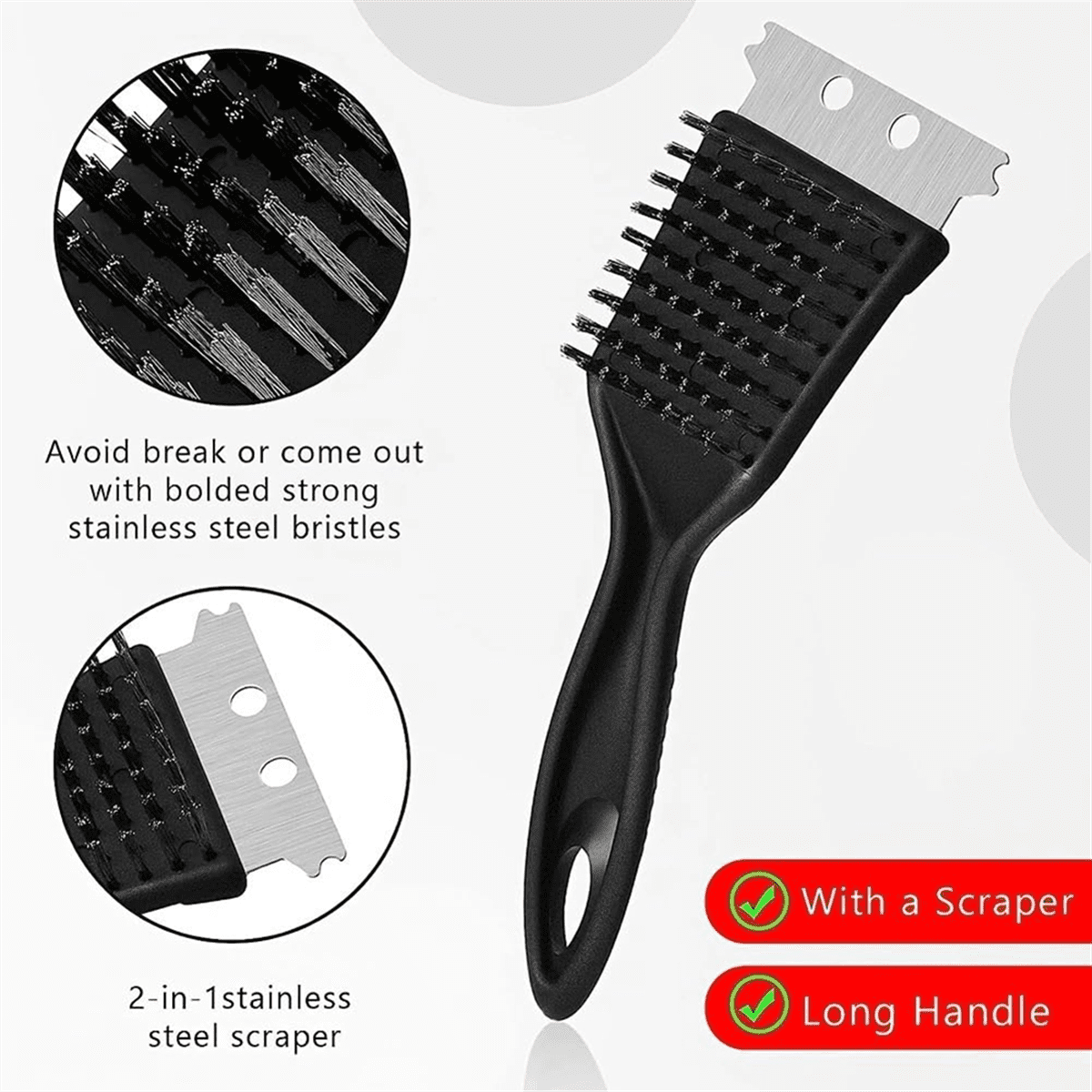 Clean Barbecue Brush Metal Brush Grill Net Brush Grill Wire Brush Cleaning Brush Barbecue Tool