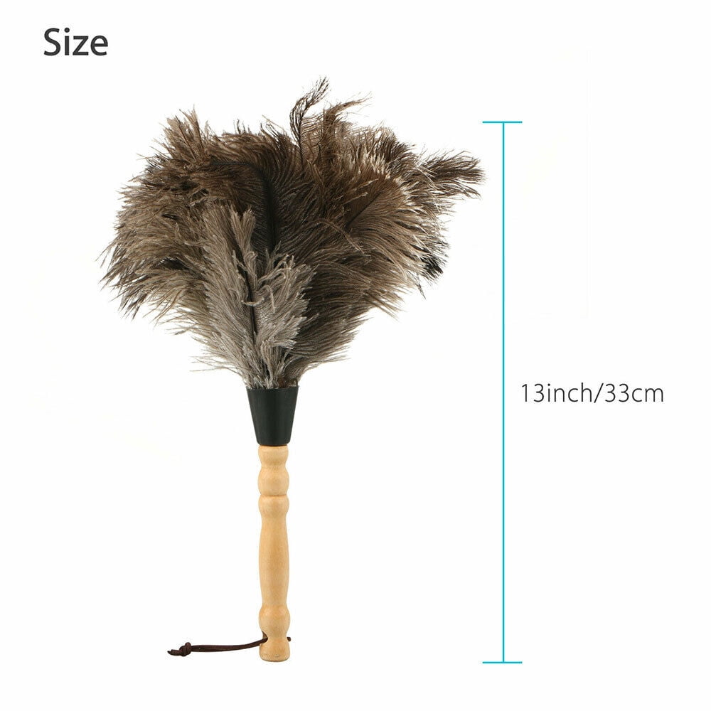 2PCS Home 13" Faux Ostrich Feather Duster Durable Dust Collecting Cleaning Tool
