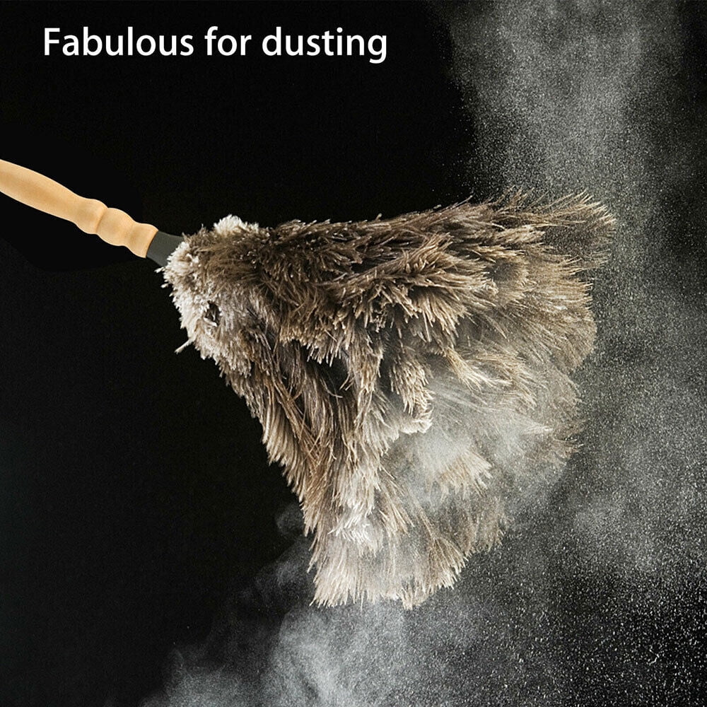 2PCS Home 13" Faux Ostrich Feather Duster Durable Dust Collecting Cleaning Tool