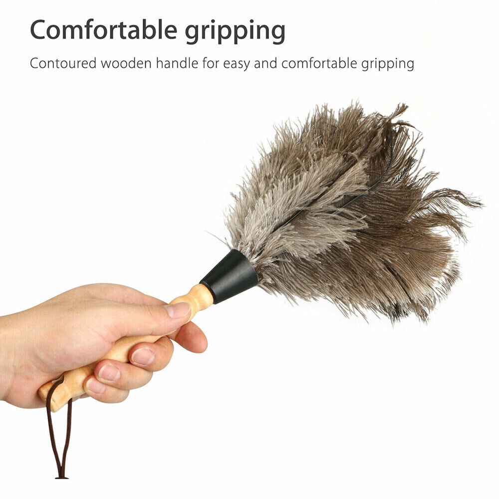 2PCS Home 13" Faux Ostrich Feather Duster Durable Dust Collecting Cleaning Tool