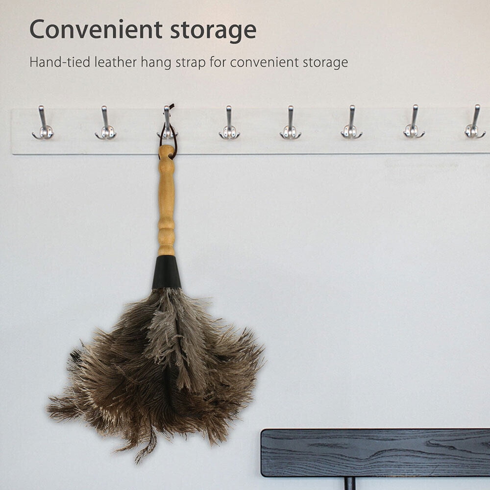 2PCS Home 13" Faux Ostrich Feather Duster Durable Dust Collecting Cleaning Tool