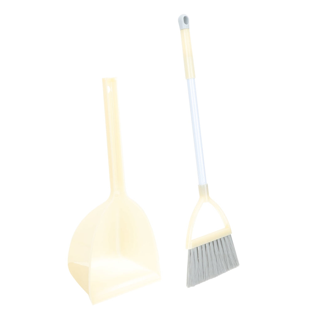 1 Set Kids Broom and Small Dustpan for Pretend Play Housekeeping Helper Plastic