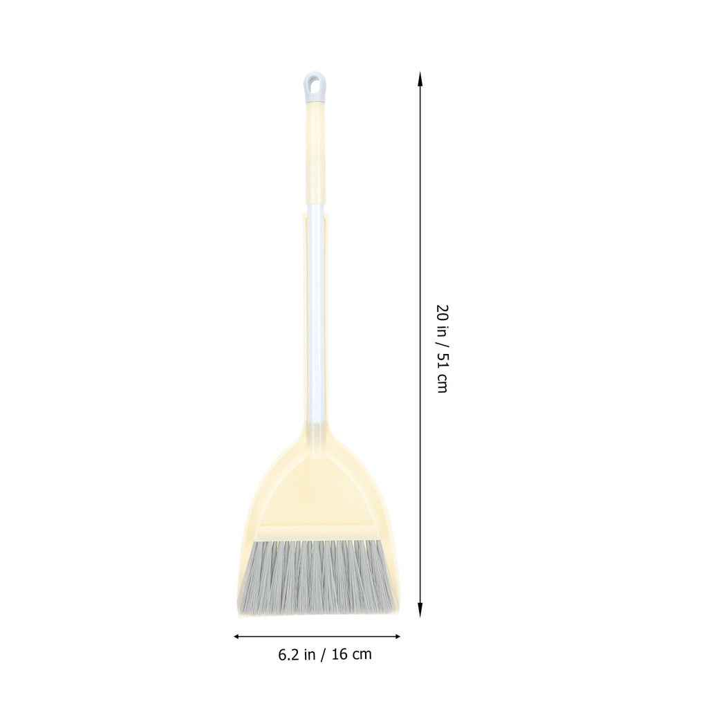 1 Set Kids Broom and Small Dustpan for Pretend Play Housekeeping Helper Plastic